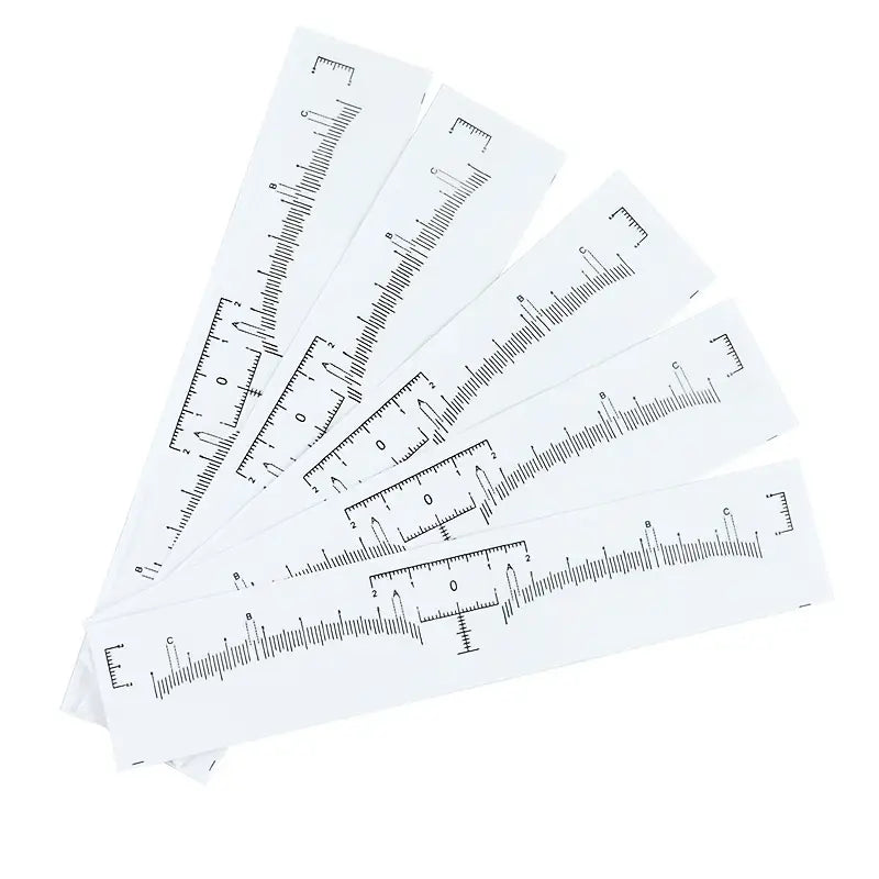 Disposable Adhesive Brow Ruler Stickers – 100pcs