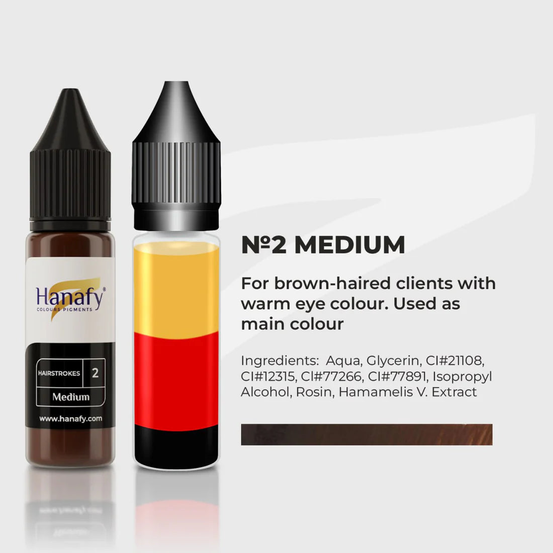 Two bottles of Hanafy hair color with a white background