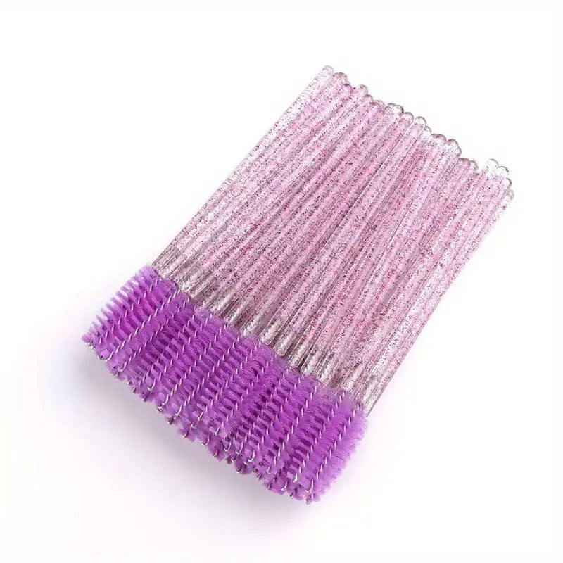 50pcs mascara wands for eyelash extensions - Purple