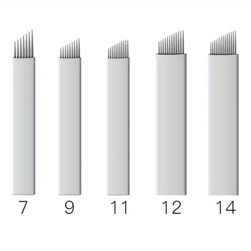 Disposable microblading blades - 7 to 14 pins, sterilized 