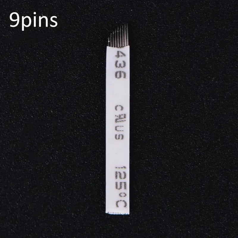 Disposable microblading blades - 9 pins, sterilized 