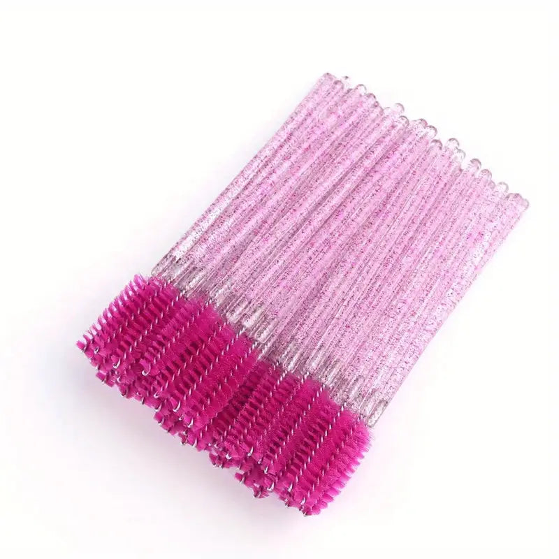 50pcs mascara wands for eyelash extensions - Pink