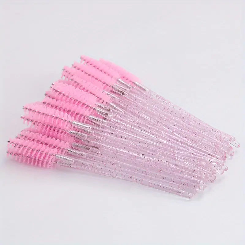 50pcs mascara wands for eyelash extensions - Pink