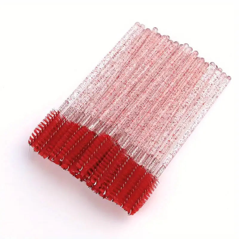 50pcs mascara wands for eyelash extensions - Red