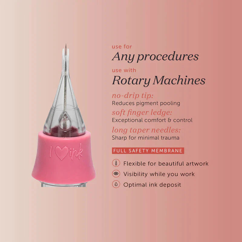 Pink rotary machine component with text on a pink background