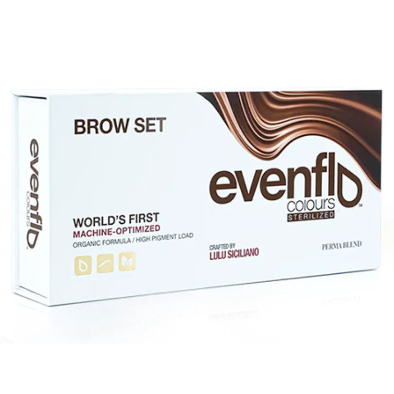 Evenflo BROW Pigments Brow Set - 5 x 15ml bottles, cosmetic tattoo pigments